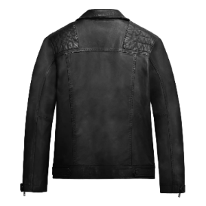 Alternative view of Mens Ironwood Black Biker Leather Jacket
