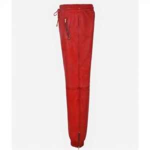 Alternative view of Mens Leather Jogging Bottom Trousers