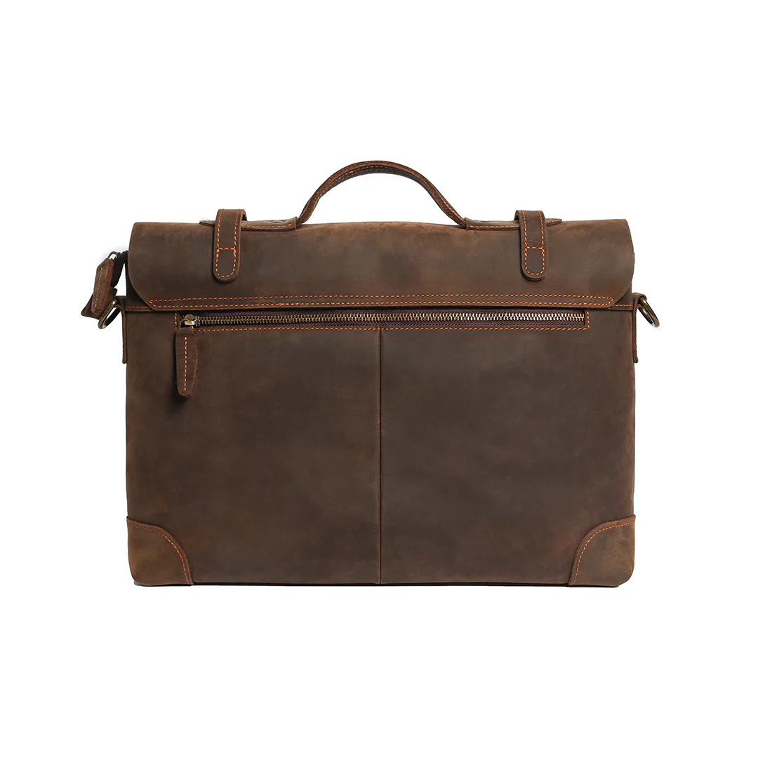 Mens Messenger Barbour Leather Bag - Image 2