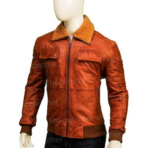 Alternative view of Mens Fur Leather Jacket
