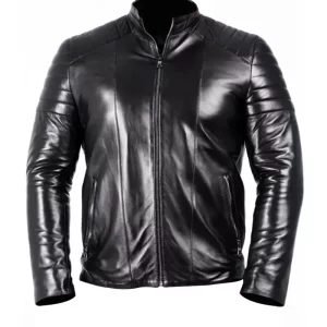 Mens Padded Leather Jacket