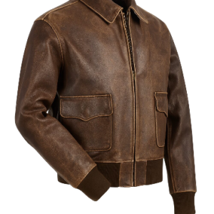 Alternative view of Mens Premium A2 Flight Bomber Leather Jacket