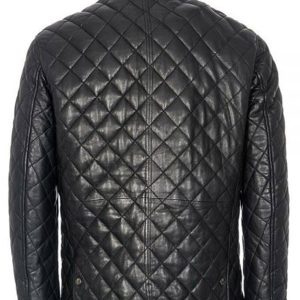 Alternative view of Men’s Quilted Black Cafe Racer Jacket
