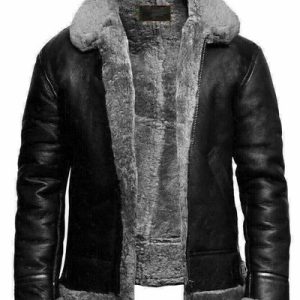 Men's RAF Aviator B3 Flying Genuine Bomber Sheep Skin Leather Jacket