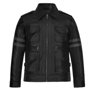 Mens Resident Evil Black Leather Jacket