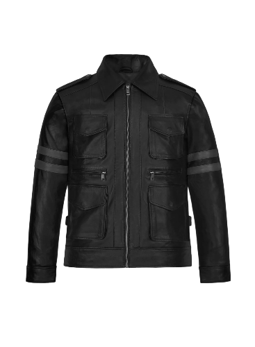 Mens Resident Evil Black Leather Jacket