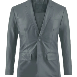 Alternative view of Mens Sherpa Gray Leather Suit