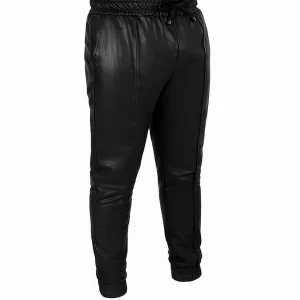 Alternative view of Men's Slim Fit Jogging Leather Trousers