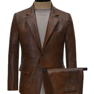 Mens Spanish Brown Medieval Leather Suit
