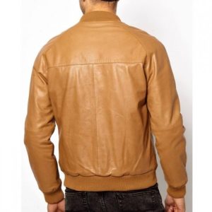 Alternative view of Mens Tan Brown Bomber Jacket