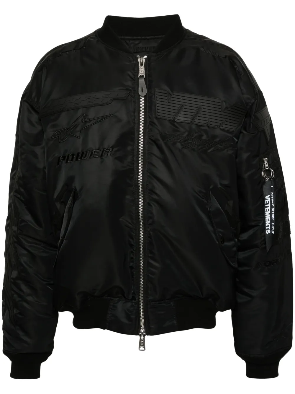Men's Vetements Blackout Racing bomber jacket