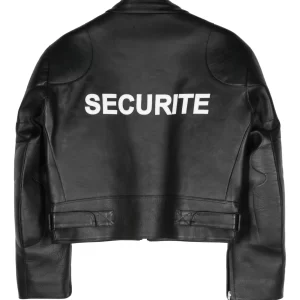 Alternative view of Mens Vetements Securite Black leather Jacket