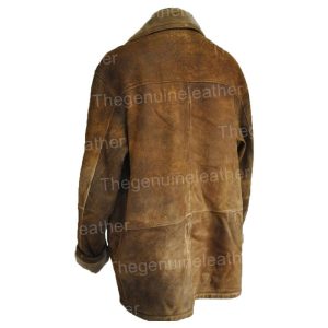 Alternative view of Mens Vintage Brown Leather Coat
