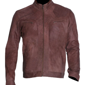 Men's Vintage Cafe Racer Brown Suede Leather Jacket