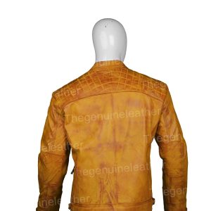 Alternative view of Mens Waxed Shoulder Brown Leather Jacket