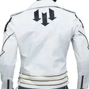 Alternative view of Mens Slimfit White Leather Jacket