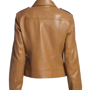 Alternative view of Moto Faux Brown Leather Jacket