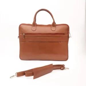 Alternative view of Parker Slim Tan Leather Laptop Bag