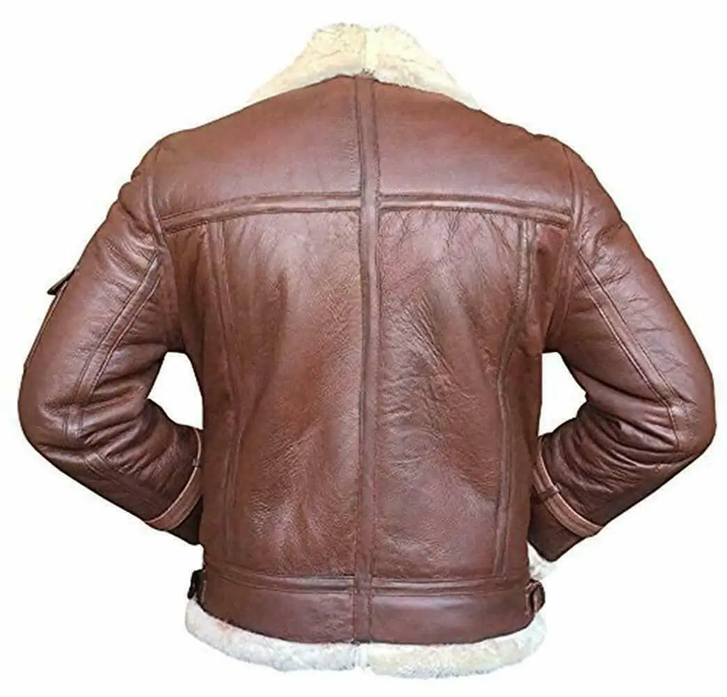 RAF B3 Aviator Shearling Bomber Jacket - Image 2