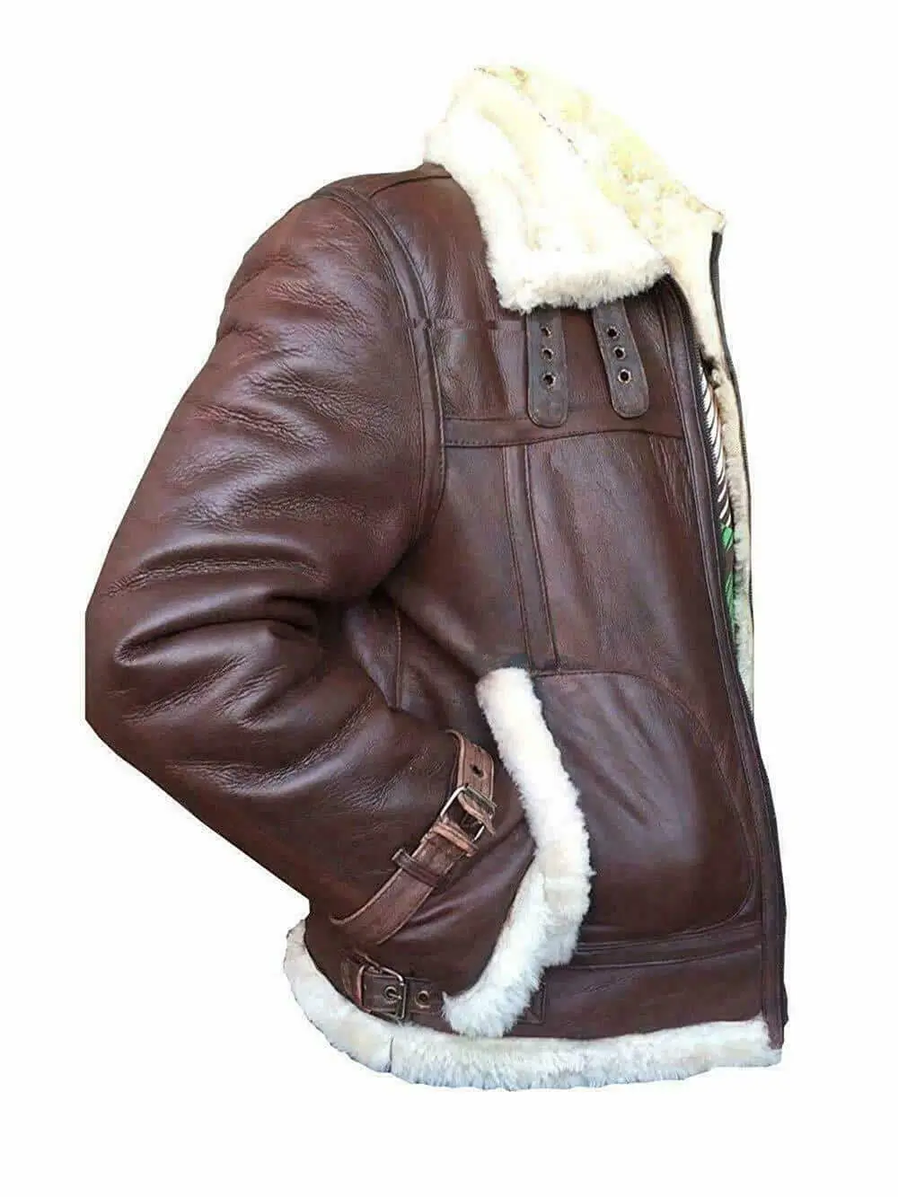 RAF B3 Aviator Shearling Bomber Jacket - Image 3