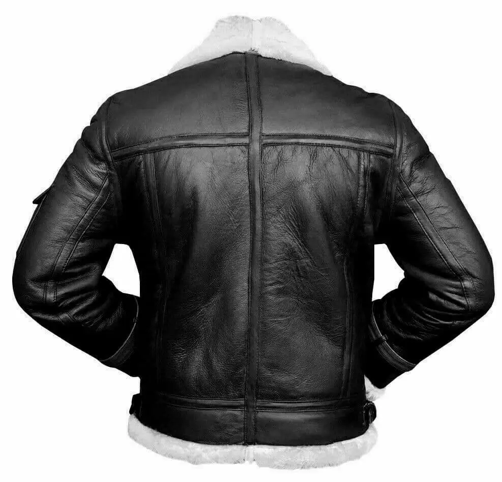 RAF B3 Aviator Shearling Bomber Jacket - Image 5
