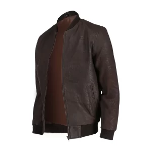 Alternative view of Snuff Style Real Bomber Leather Jacket