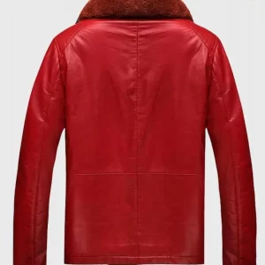 Alternative view of Mens Shearling Red Leather Jacket