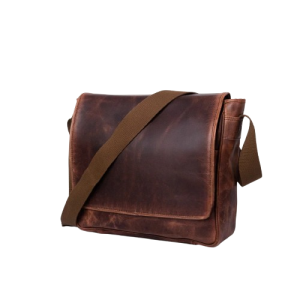 Alternative view of Roosevelt Brown Leather Satchel Messenger Bag