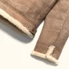 Sandstone Brown Sale Shearling Leather Bomber Jacket