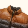 Tan & Brown New Bridger Leather Down Jacket