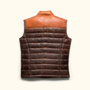 Tan & Brown New Bridger Leather Down Vest