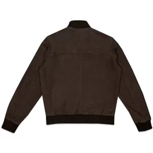 Alternative view of Men Brown Suede Leather Jacket