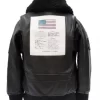 Top Gun G-1 Black Leather Aviator Bomber Sherpa Jacket