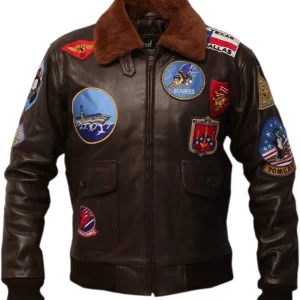 Top Gun Maverick Flying Leather Bomber Jacket