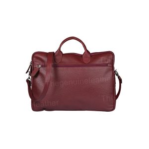 Alternative view of Torrance Laptop Maroon Leather Bag