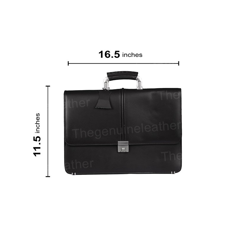 Venezia Black Briefcase Laptop Bag - Image 3