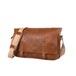 Alternative view of Walker Brown Leather Messenger Bag