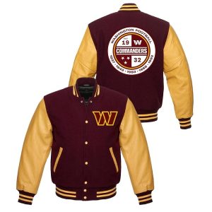 Alternative view of Washington Commanders Letterman Jacket