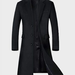 Alternative view of Winter Mens Black Gentlemen Trench Coat