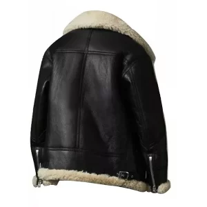 Alternative view of Womens Ivory Aviator Shearling Jacket