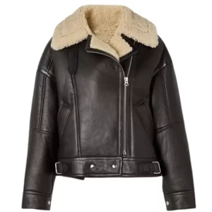 Women B3 RAF Aviator Shearling Leather Jacket