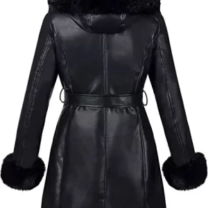 Alternative view of Women Black Leather Fur-lined Jacket