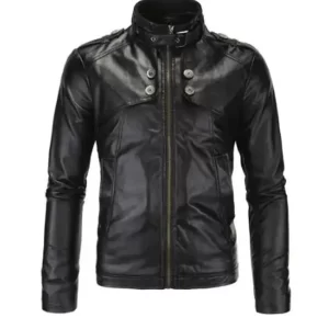 Women Black Leather Motorcycle Jacket