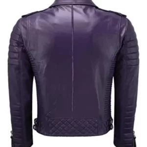 Alternative view of Women Purple Leather Quilted Jacket