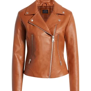 Women Real Brown Leather Jacket