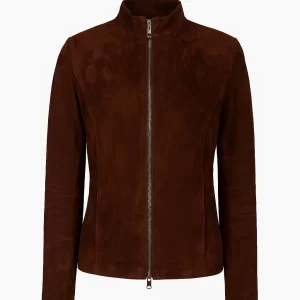 Rumella Mocha Suede Biker Jacket
