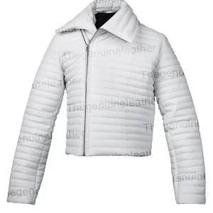 Women White Faux Jacket