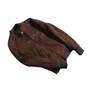 Alternative view of Womens Zenna Mocha Suede Bomber Jacket