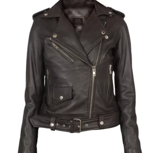 Alternative view of Women Alison Brown Biker Jacket