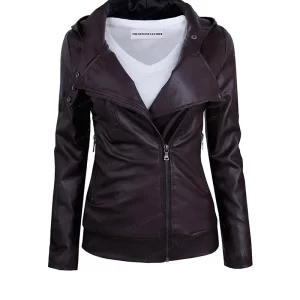 Women's Asymmetrical Leather Jacket